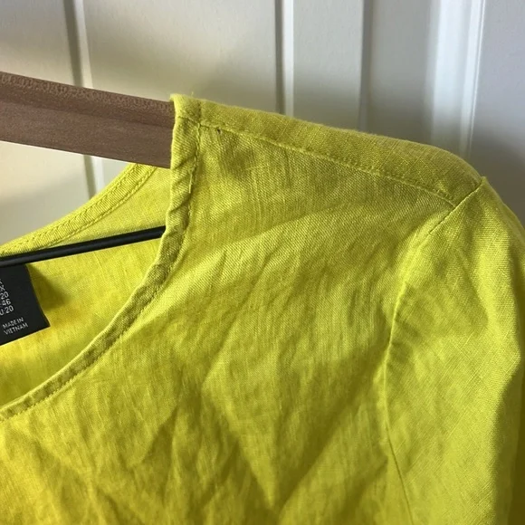 Tahari 100% linen Blouse - Picture 5 of 5